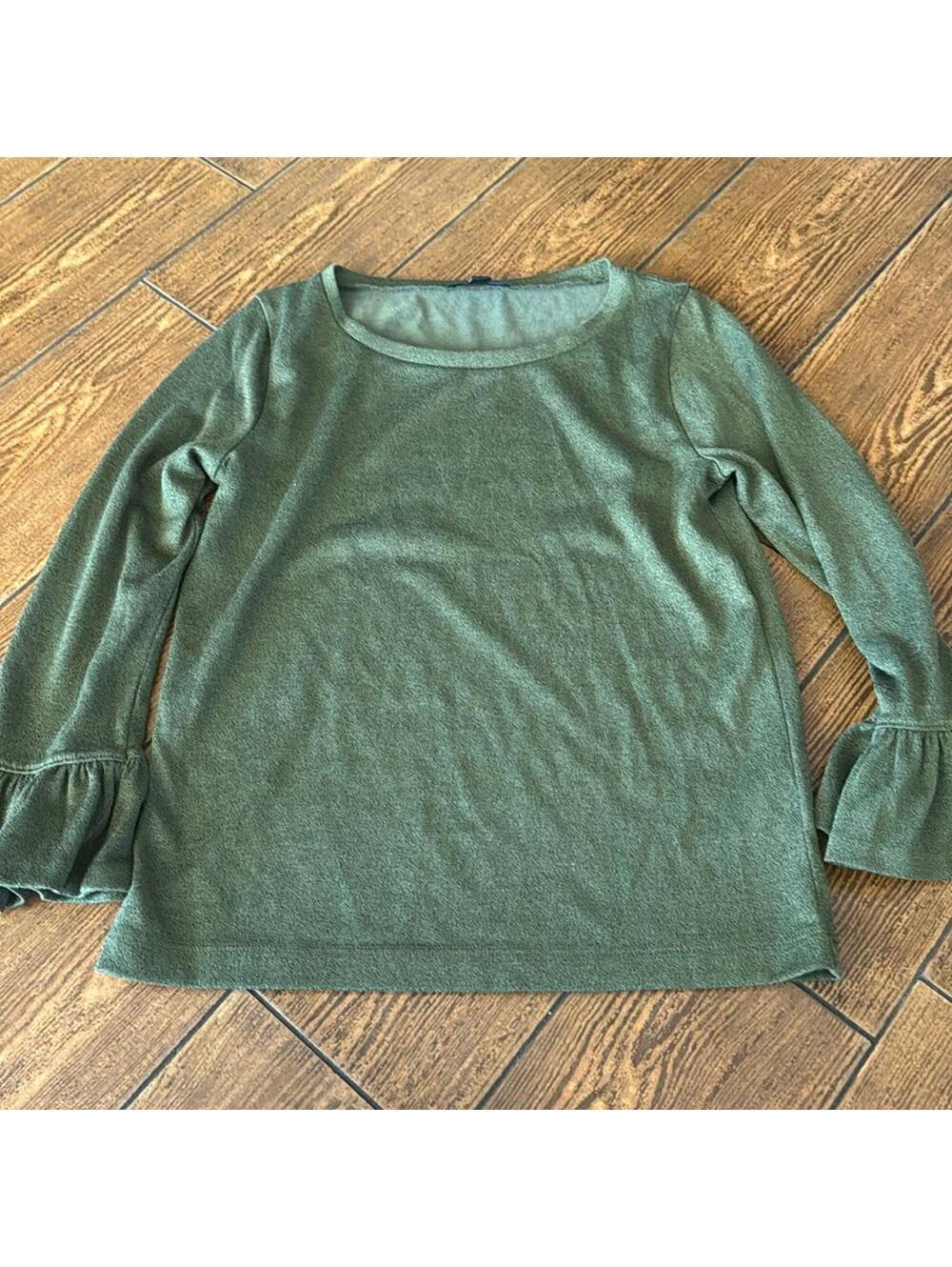 J. crew sparkle bell-sleeve top holiday glitter size small